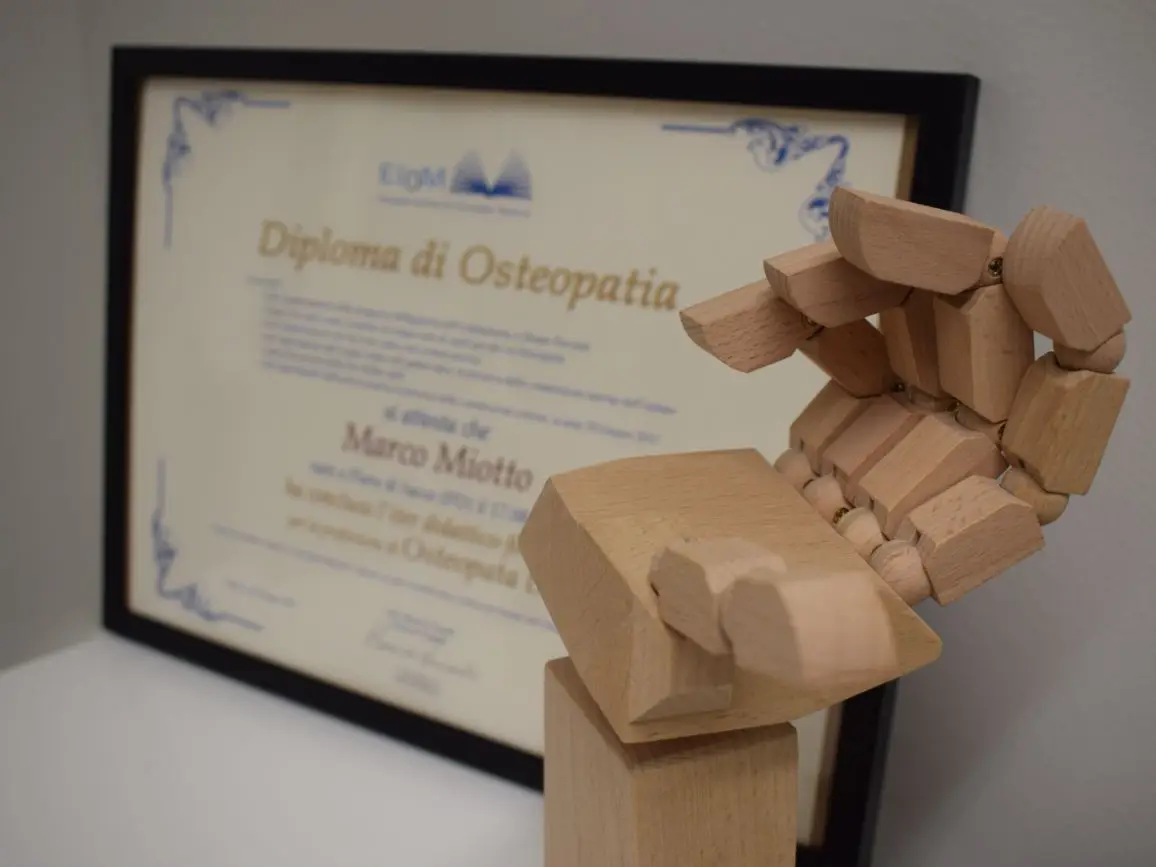 Diploma D.O. — studio di osteopatia Marco Miotto a Campolongo Maggiore